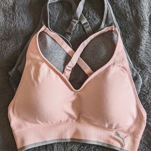 Puma sport bra 2pack cross back adjustable